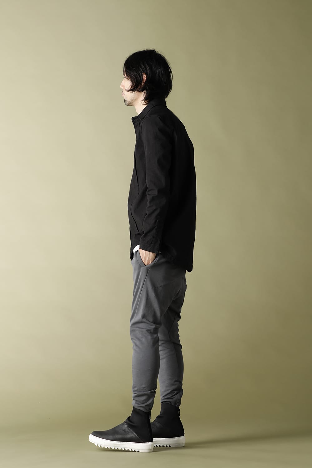 リネンジャージー シャツ