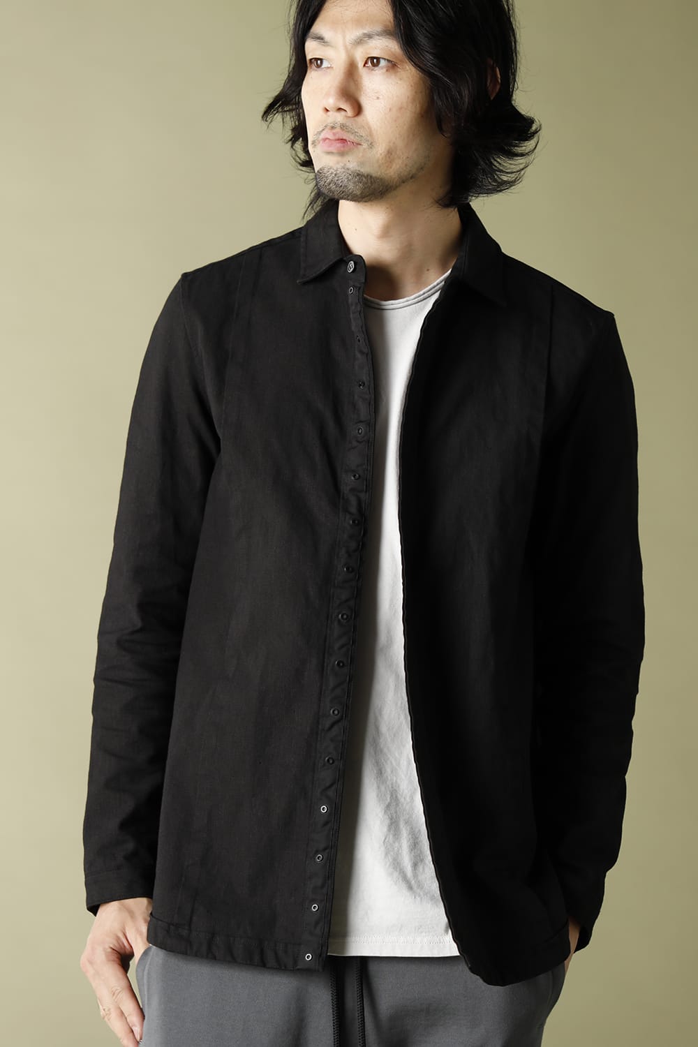 リネンジャージー シャツ
