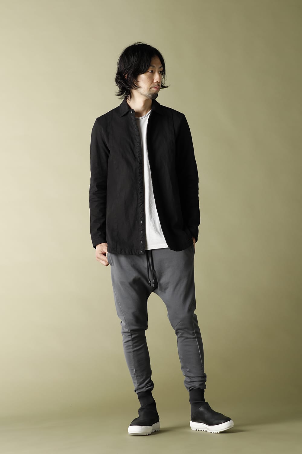 リネンジャージー シャツ