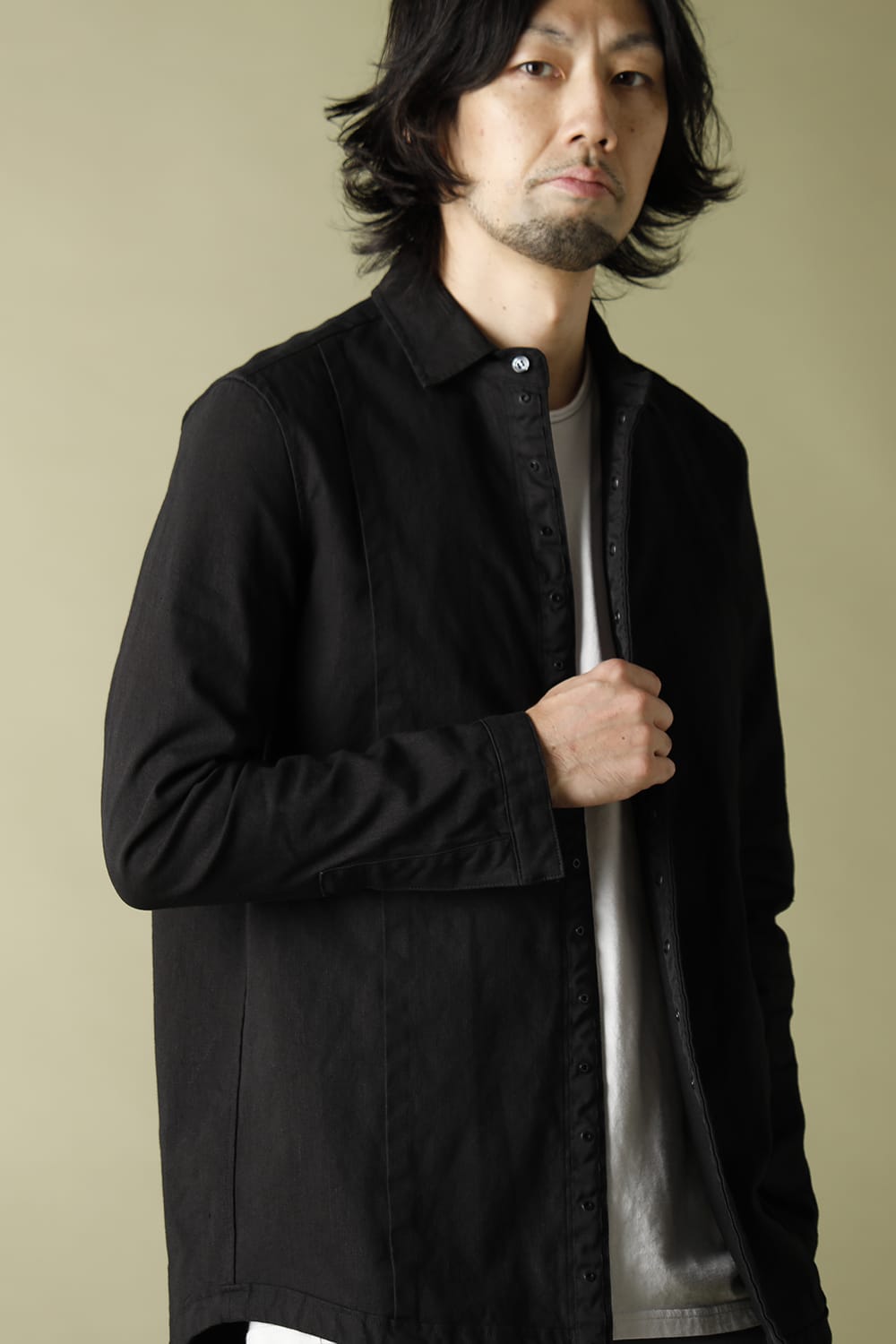 リネンジャージー シャツ