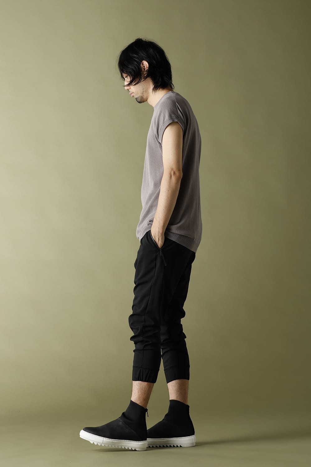 N/S Knit Jersey Gray Beige