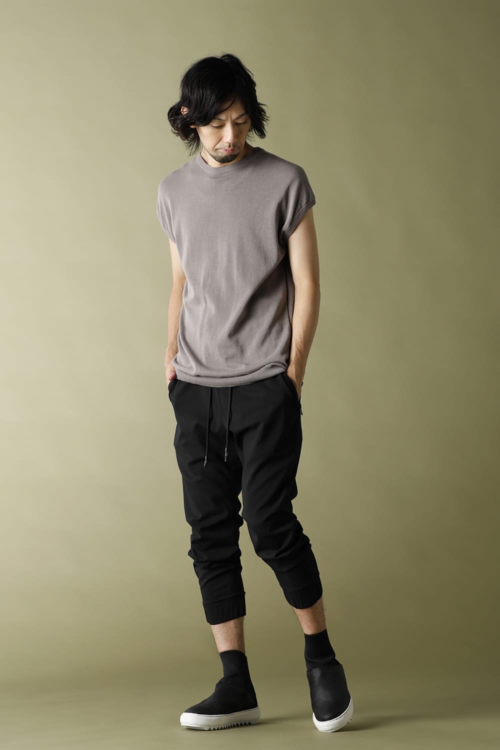 N/S Knit Jersey Gray Beige