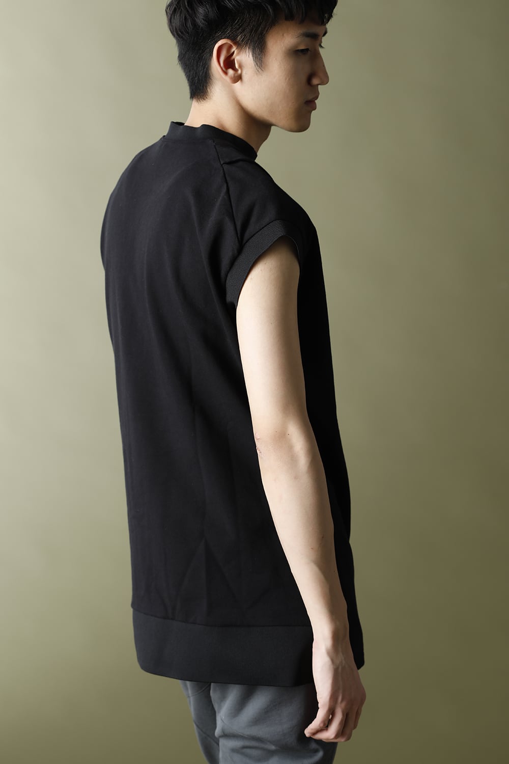 Cross jersey Vest Black