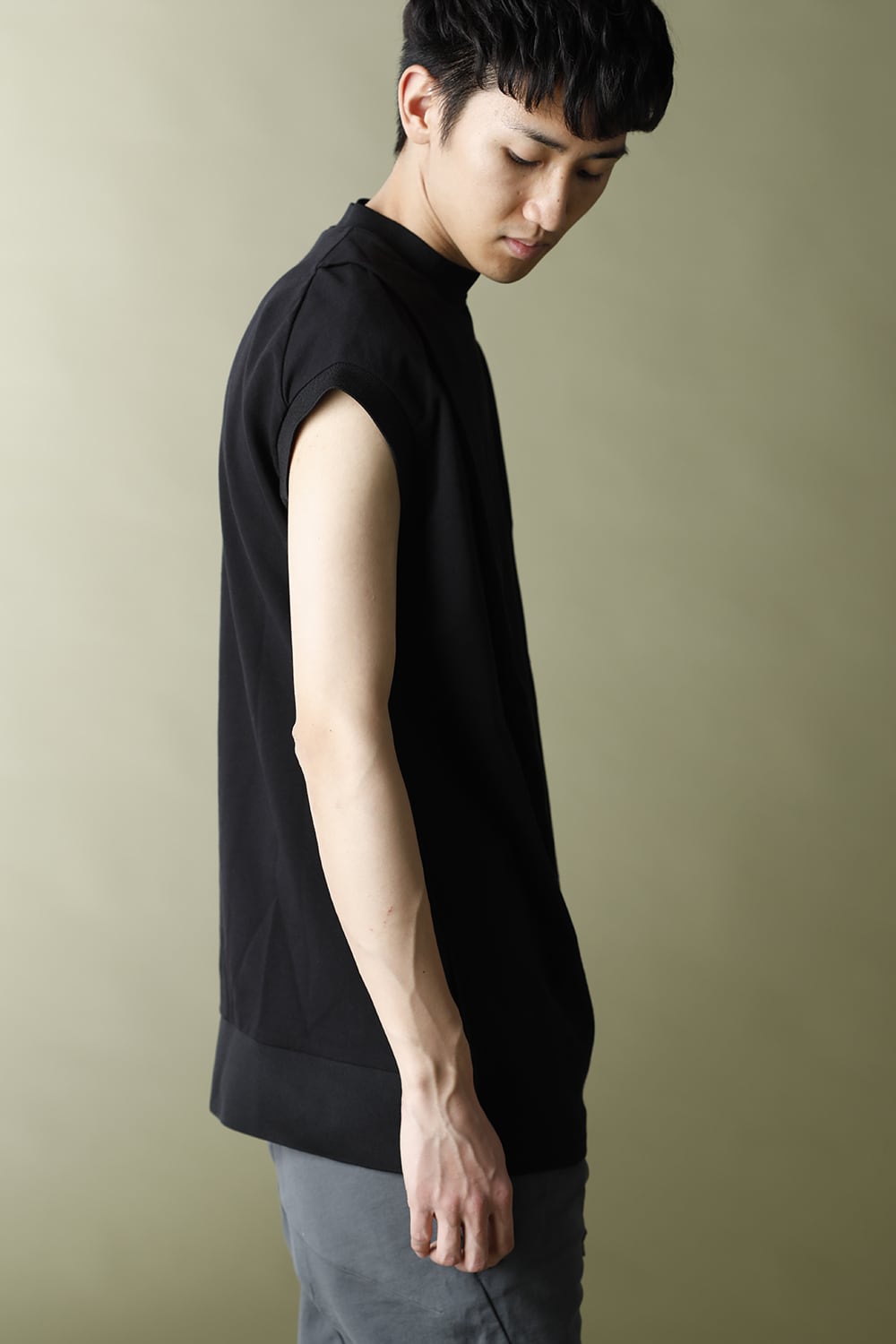 Cross jersey Vest Black