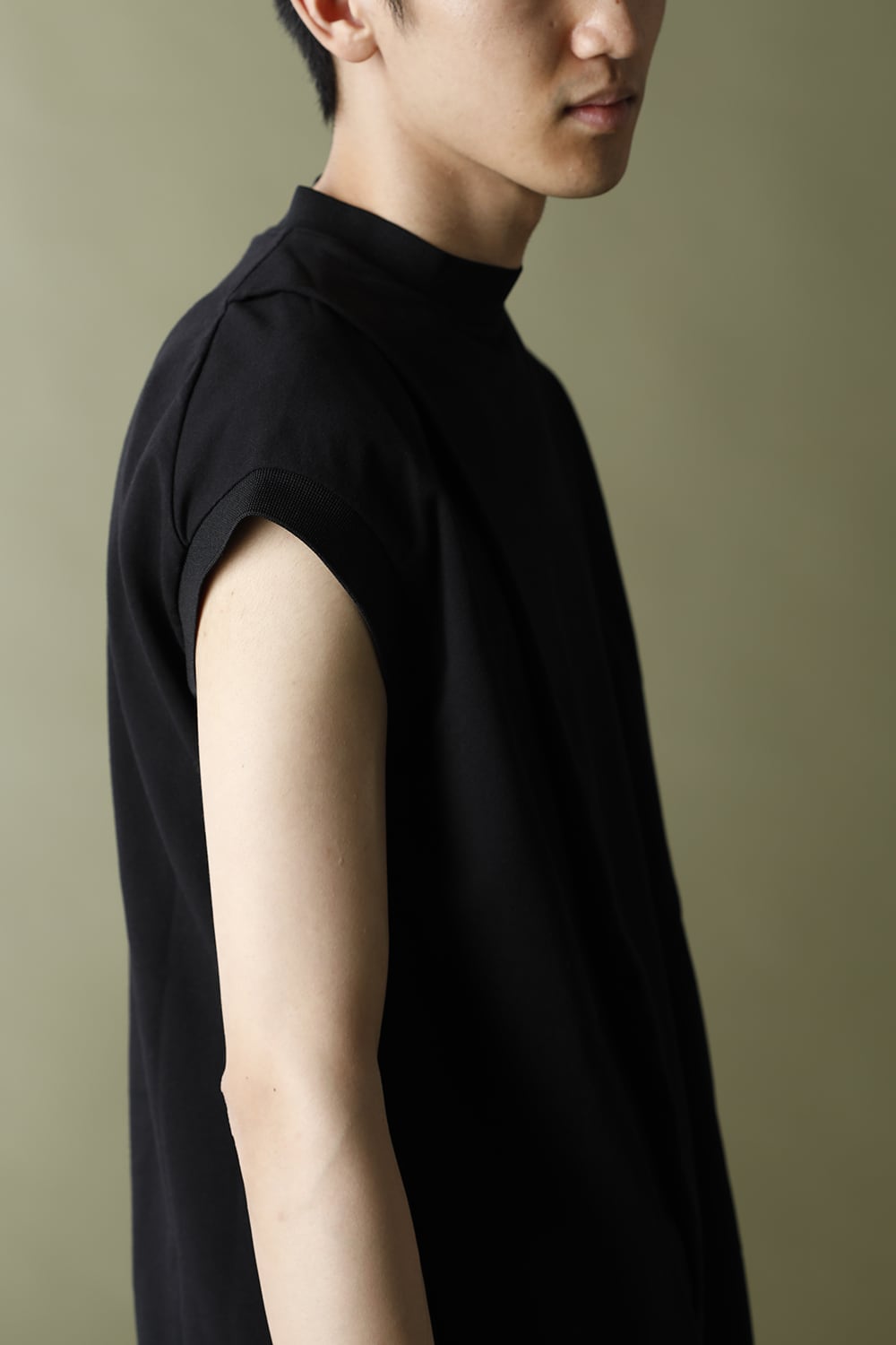 Cross jersey Vest Black