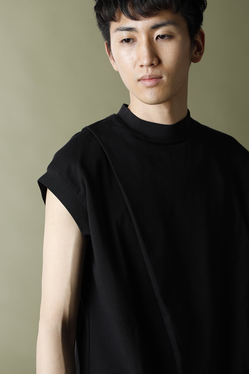 Cross jersey Vest Black