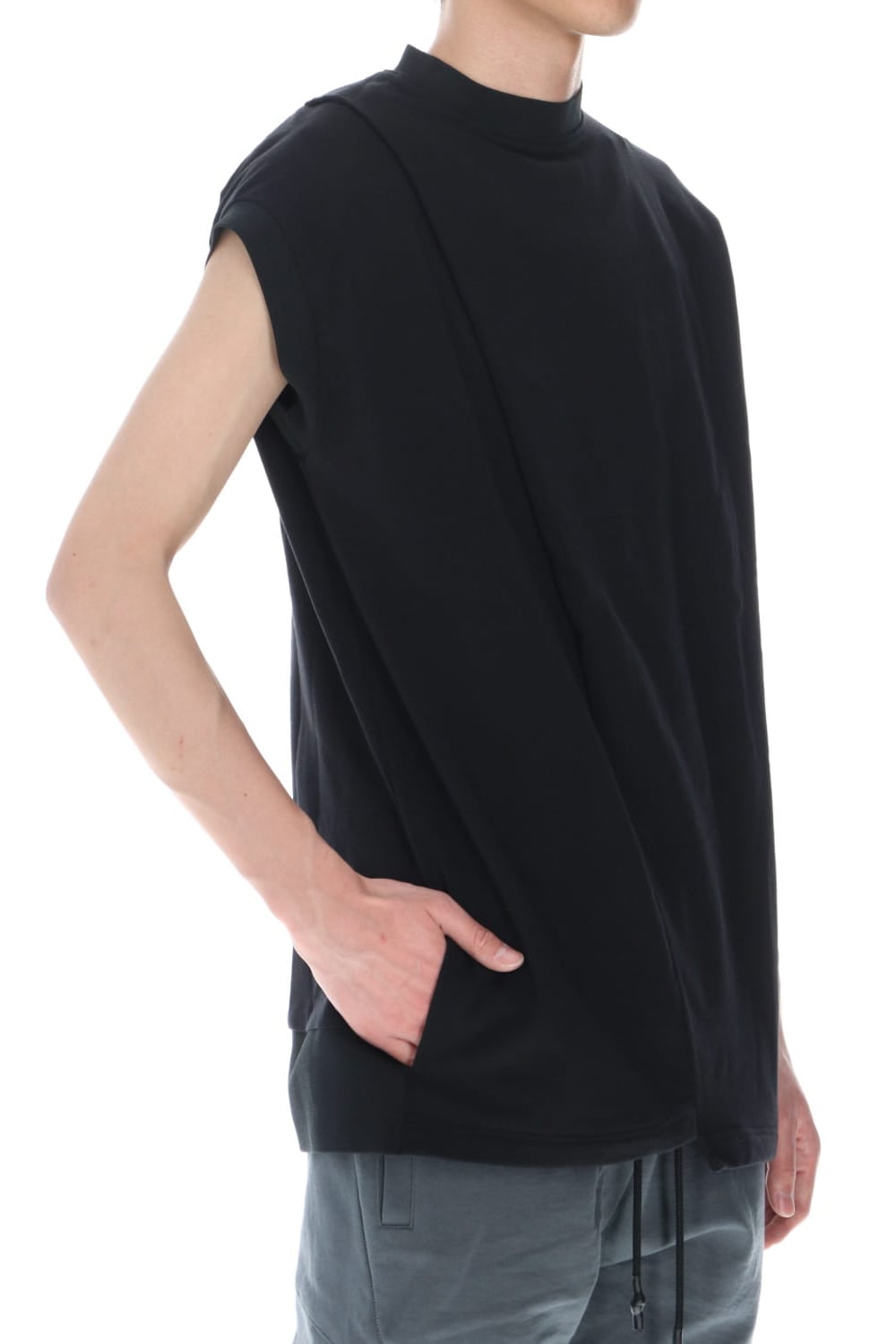 Cross jersey Vest Black