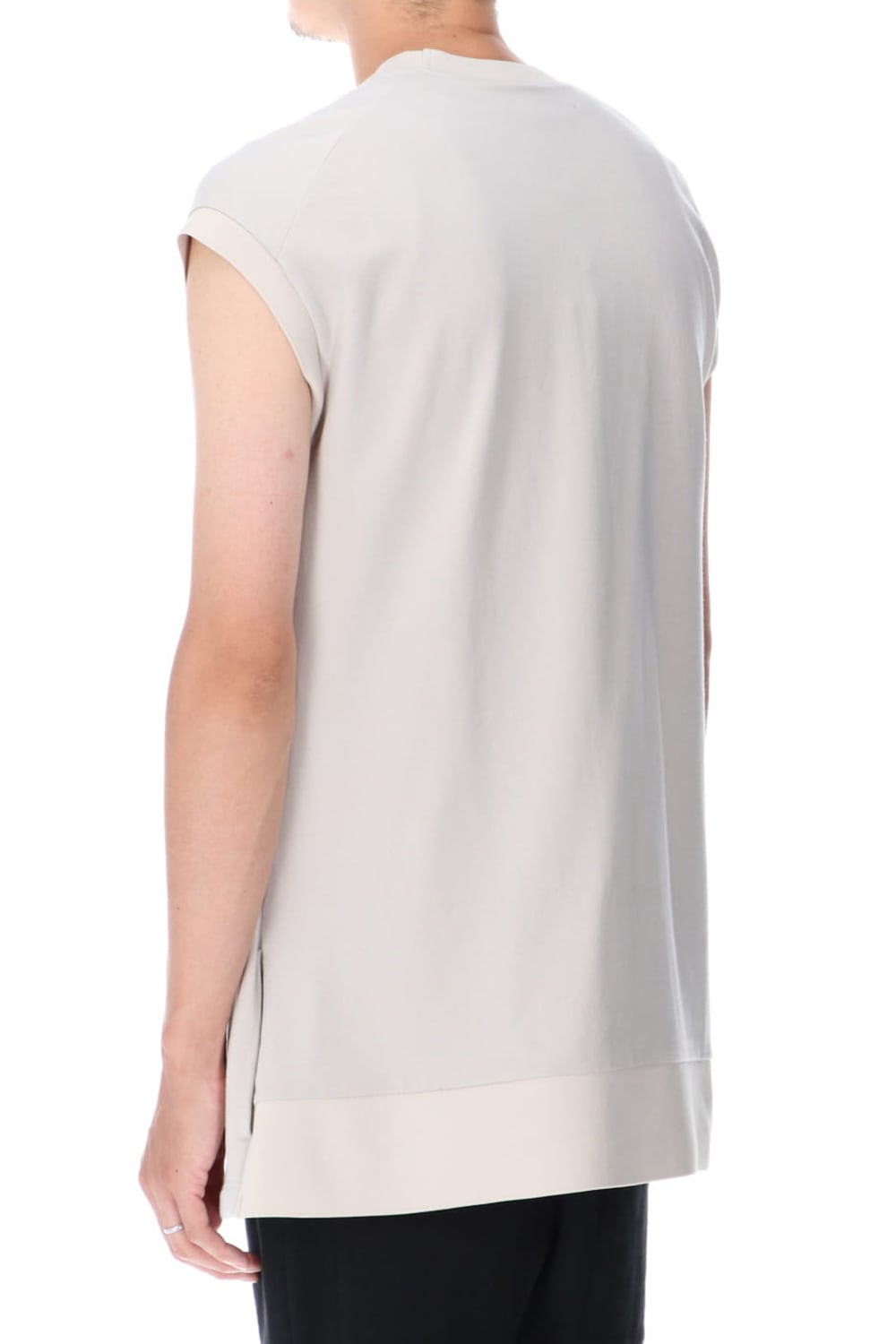 Cross jersey Vest Gray Beige