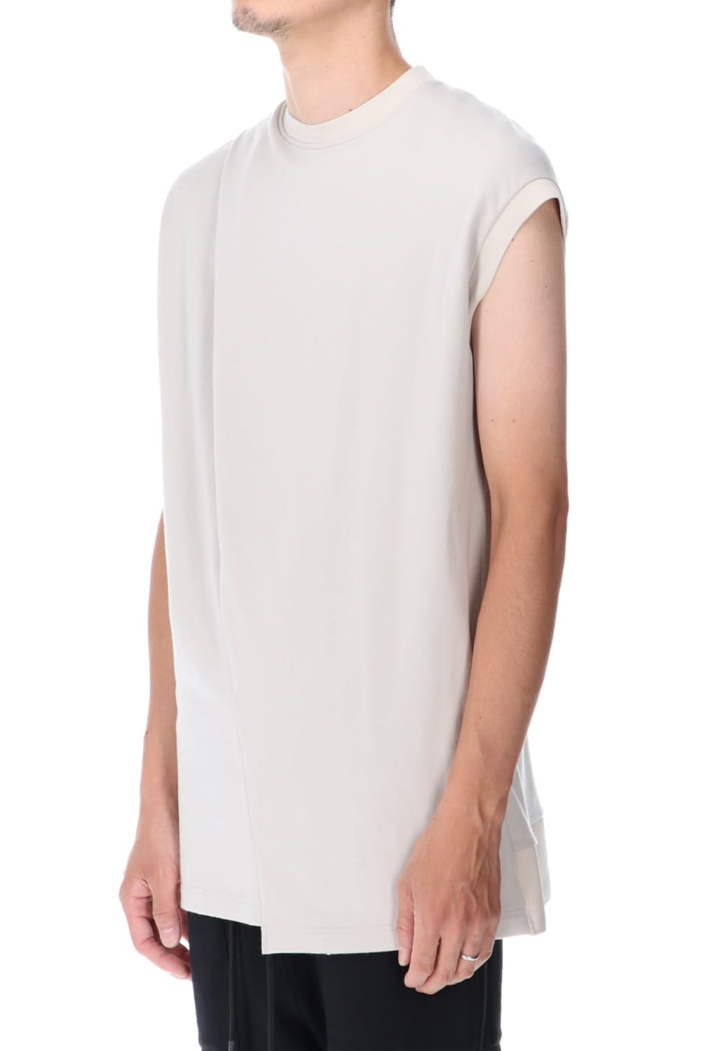 Cross jersey Vest Gray Beige