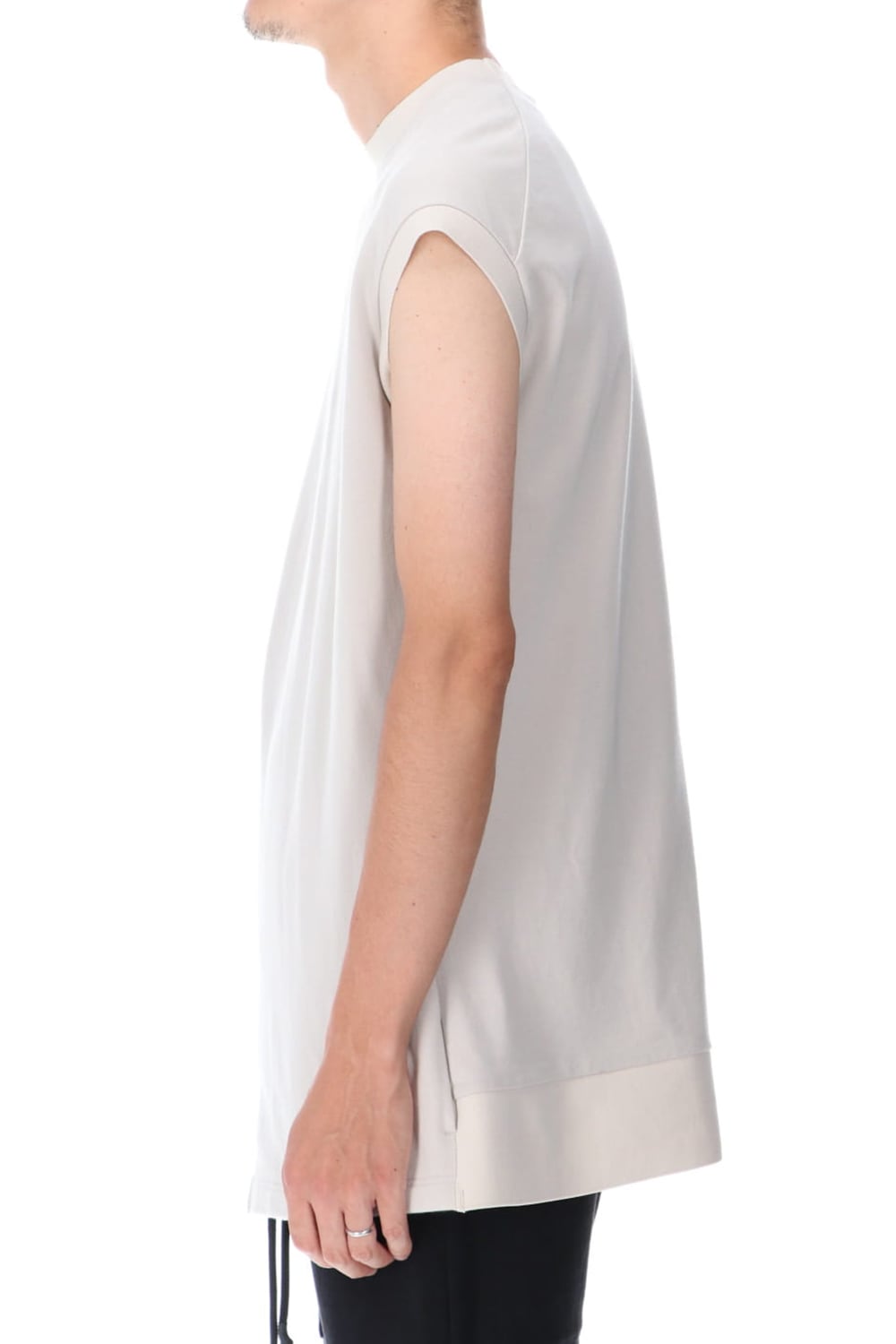 Cross jersey Vest Gray Beige