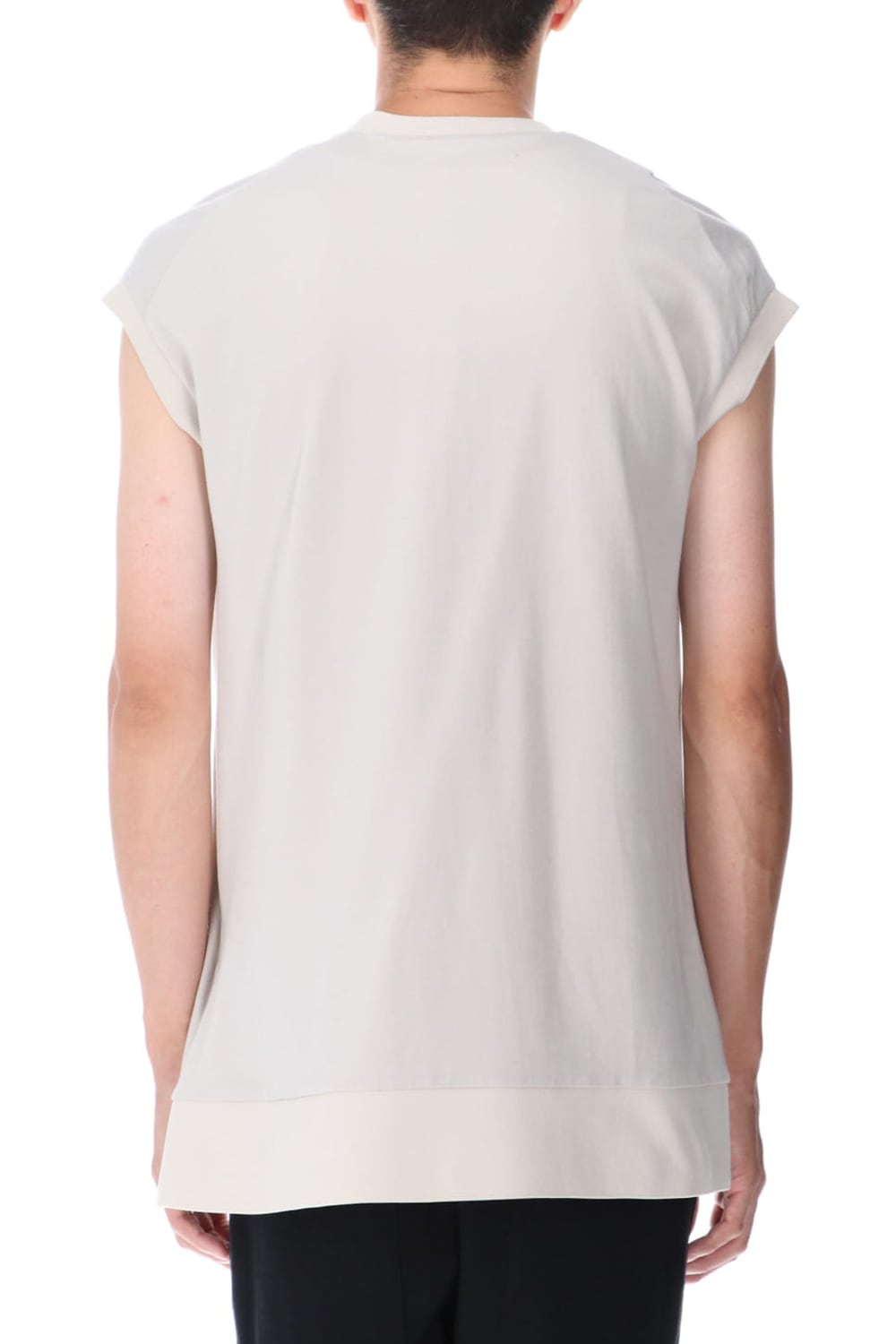 Cross jersey Vest Gray Beige