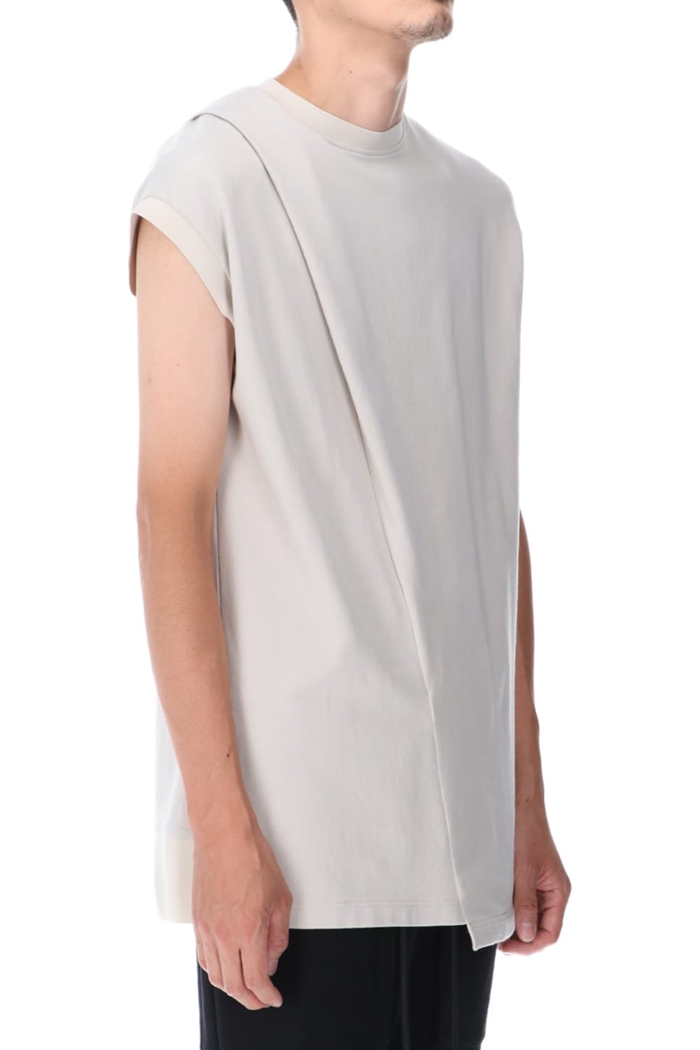 Cross jersey Vest Gray Beige