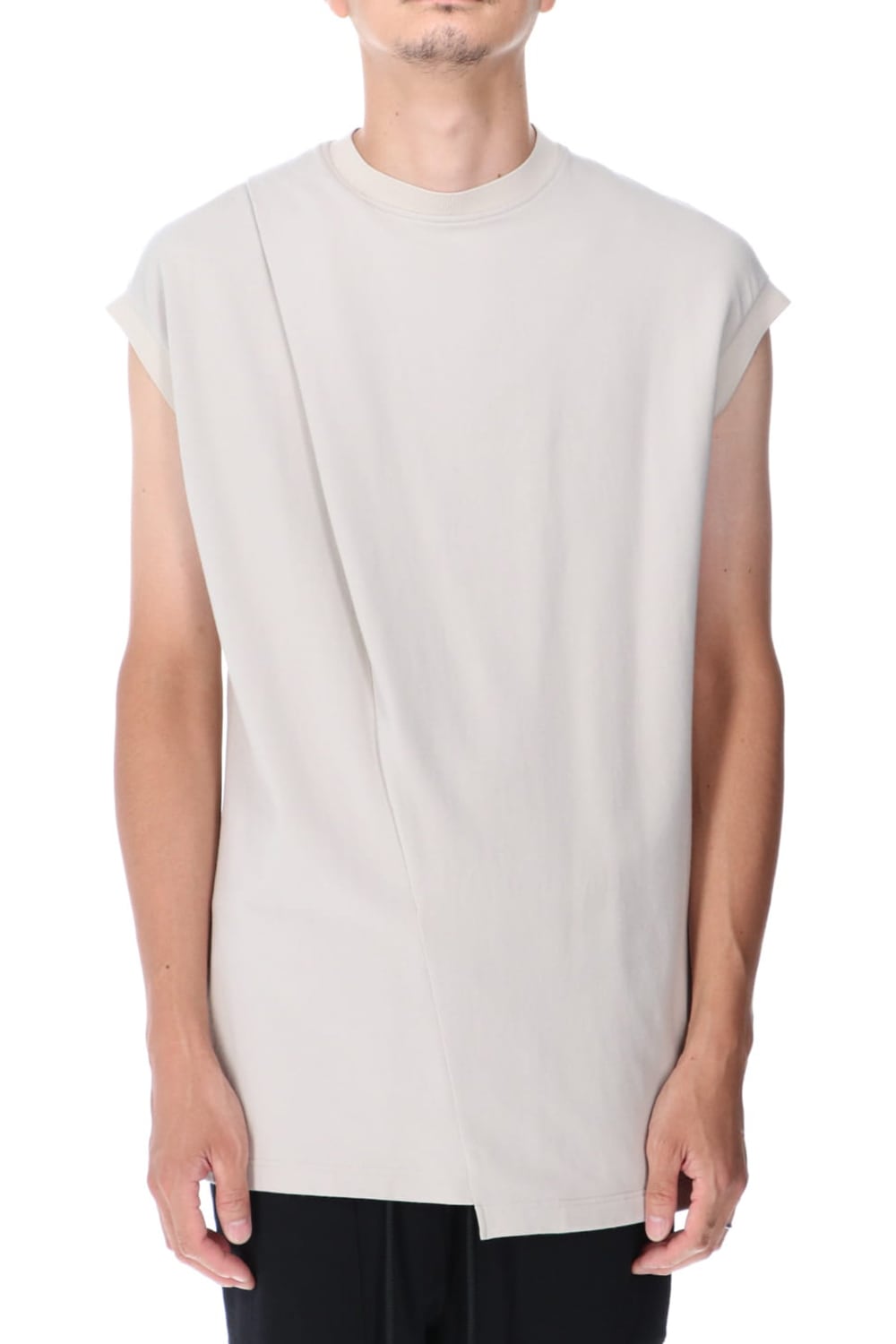 Cross jersey Vest Gray Beige