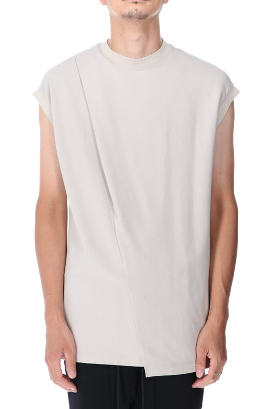 Cross jersey Vest Gray Beige