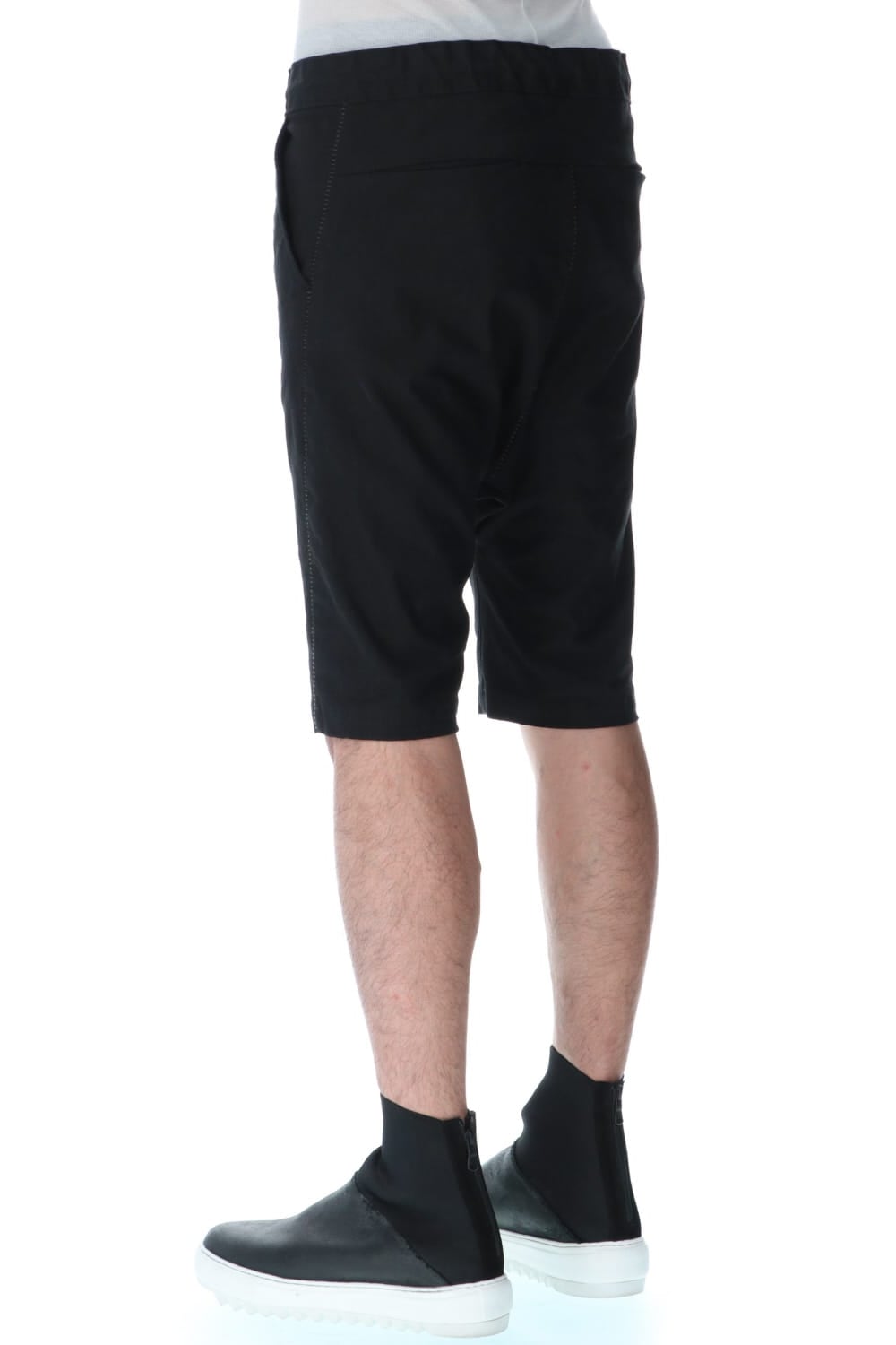 Linen jersey moto Shorts