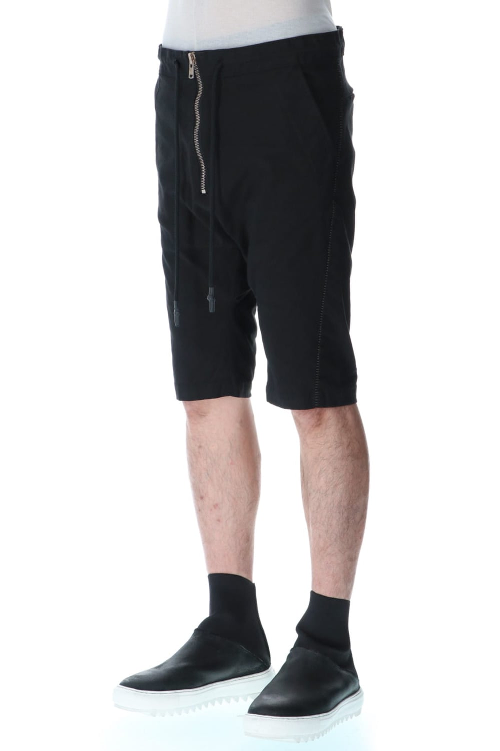 Linen jersey moto Shorts