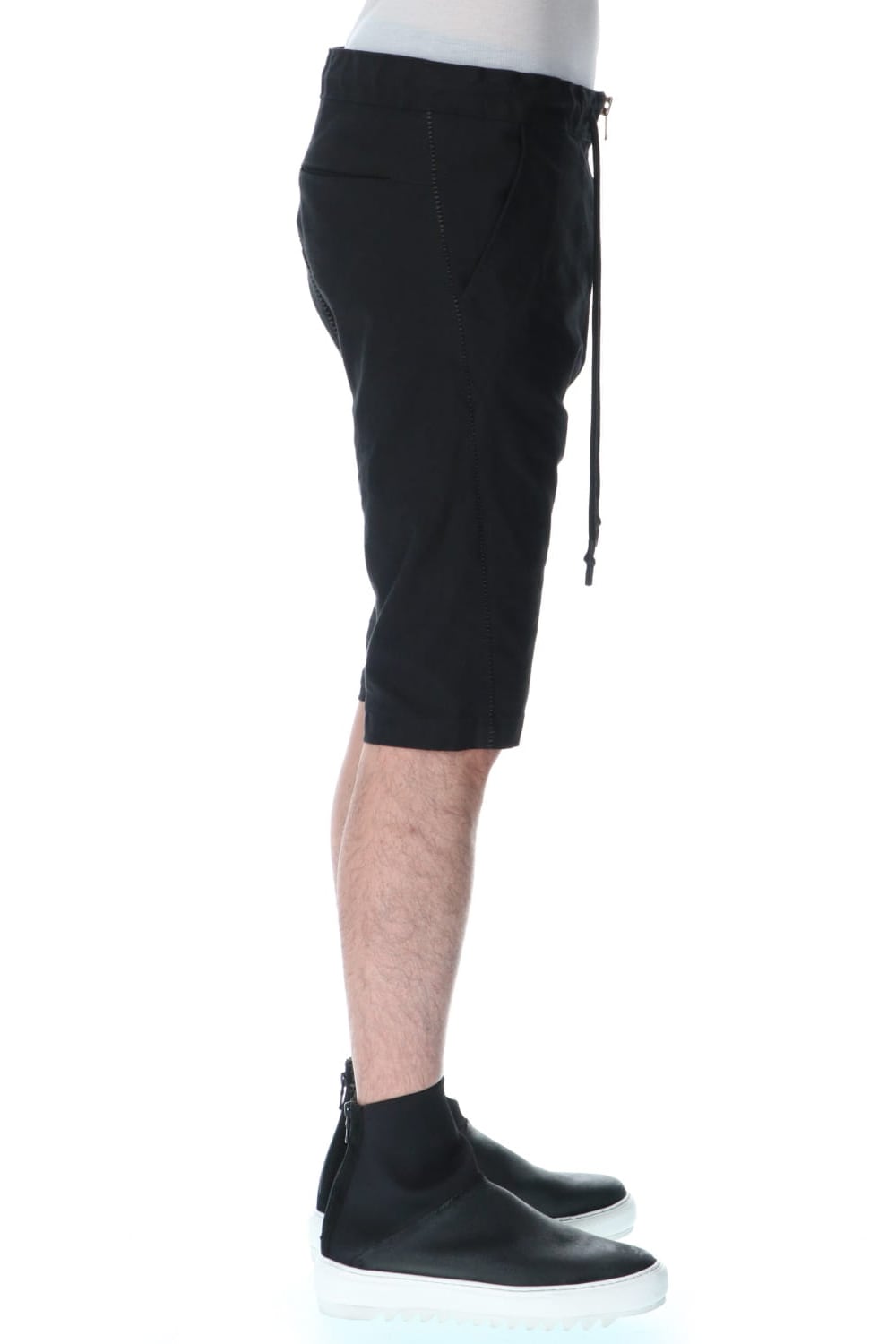 Linen jersey moto Shorts