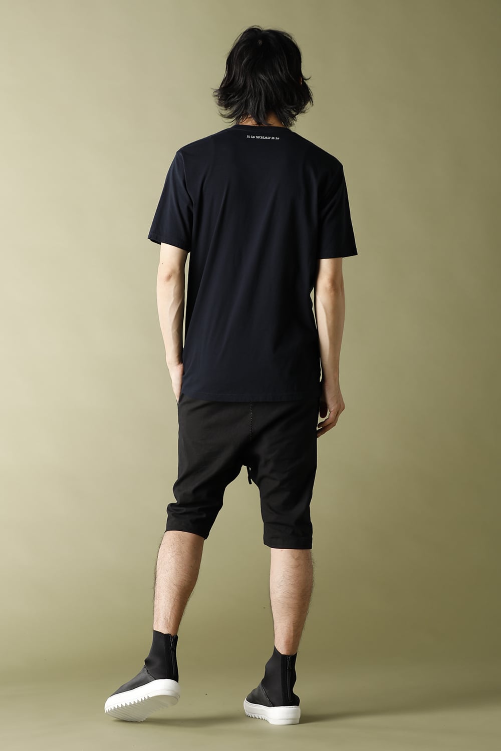 Linen jersey moto Shorts