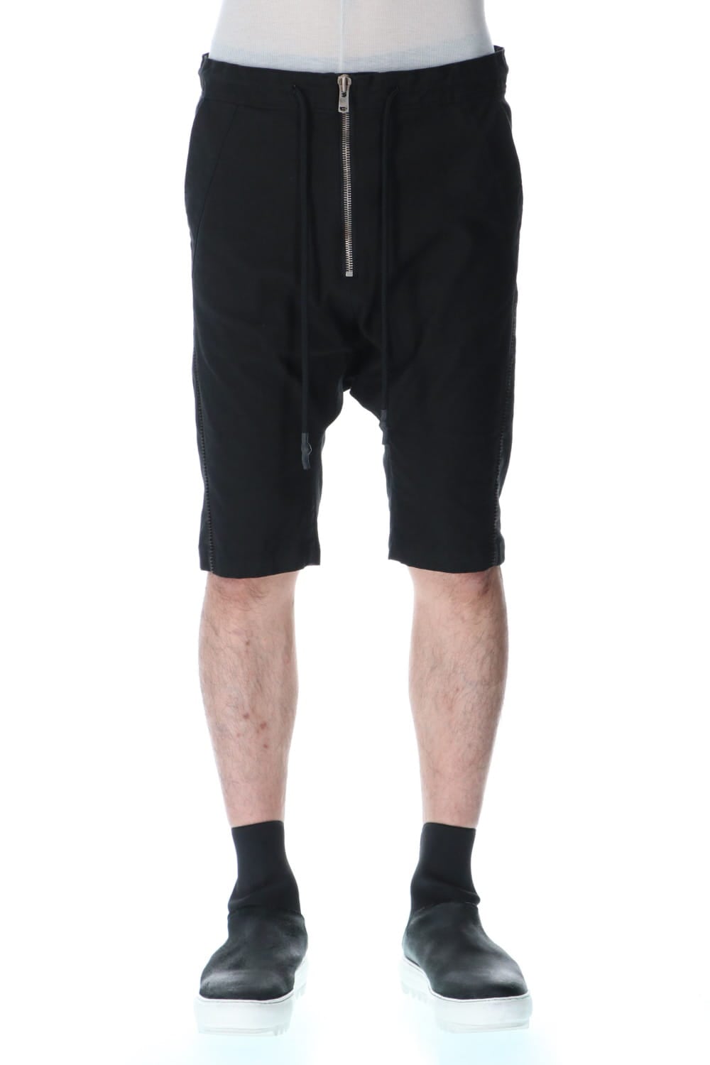 Linen jersey moto Shorts