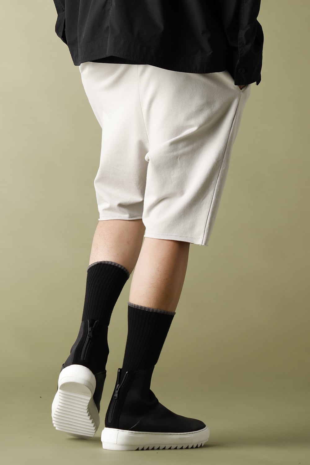 Cross jersey Shorts Gray Beige