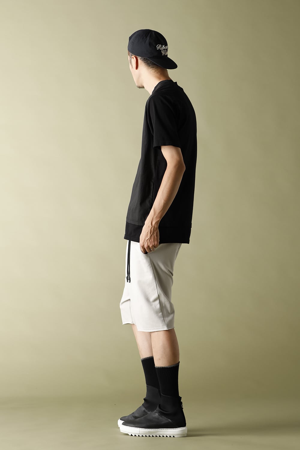 Cross jersey Shorts Gray Beige