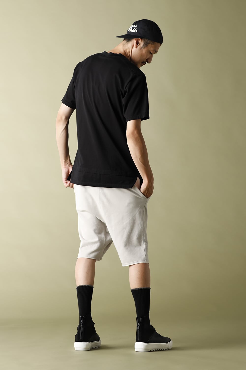 Cross jersey Shorts Gray Beige