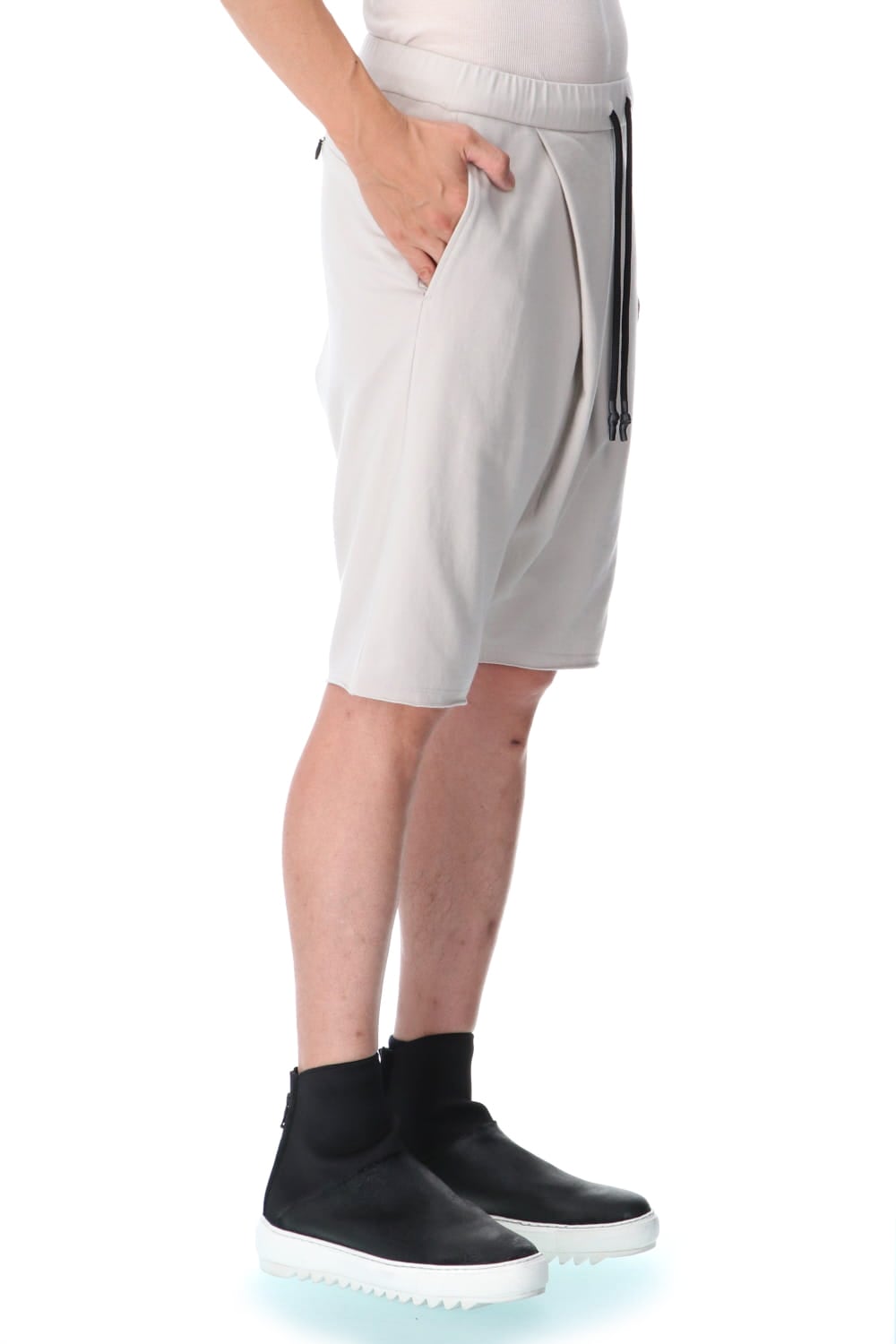 Cross jersey Shorts Gray Beige