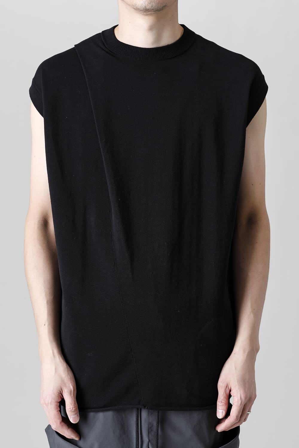 Cross Knit Jersey Black