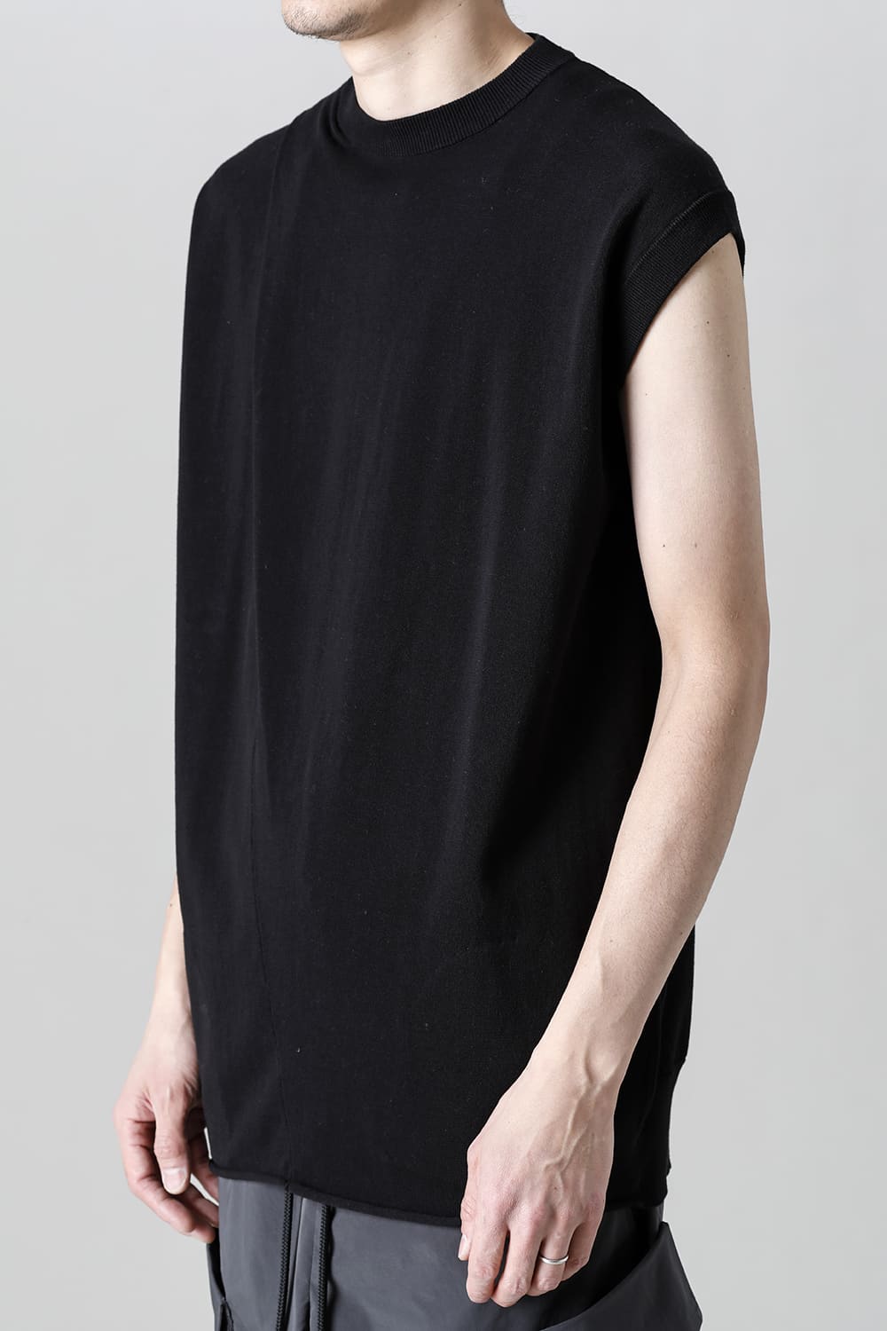 Cross Knit Jersey Black