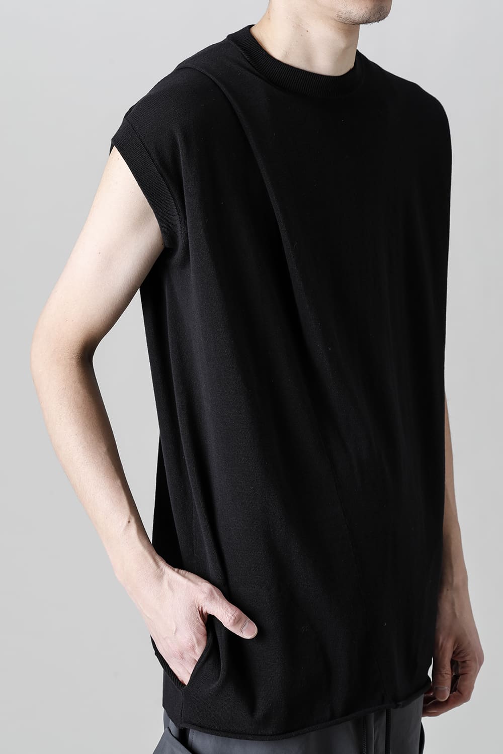 Cross Knit Jersey Black
