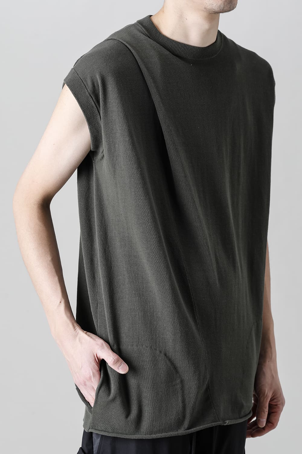 Cross Knit Jersey Khaki