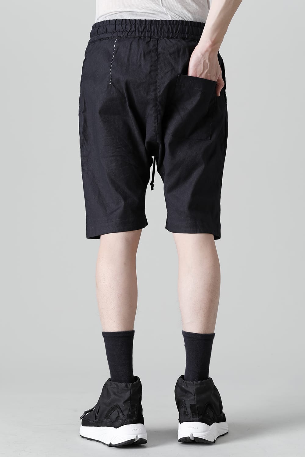 Linen Jersey Moto Shorts D.Navy