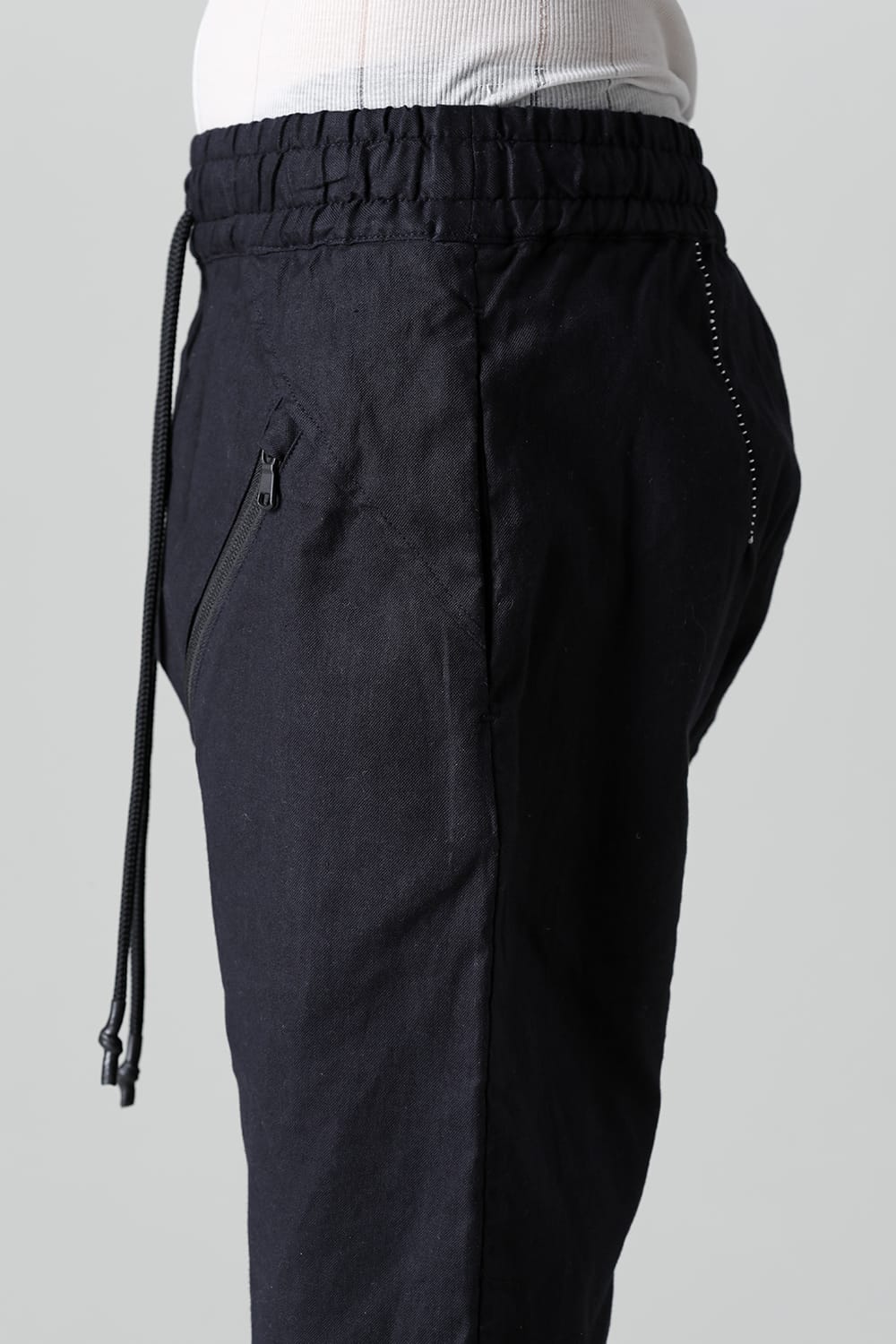 Linen Jersey Moto Shorts D.Navy