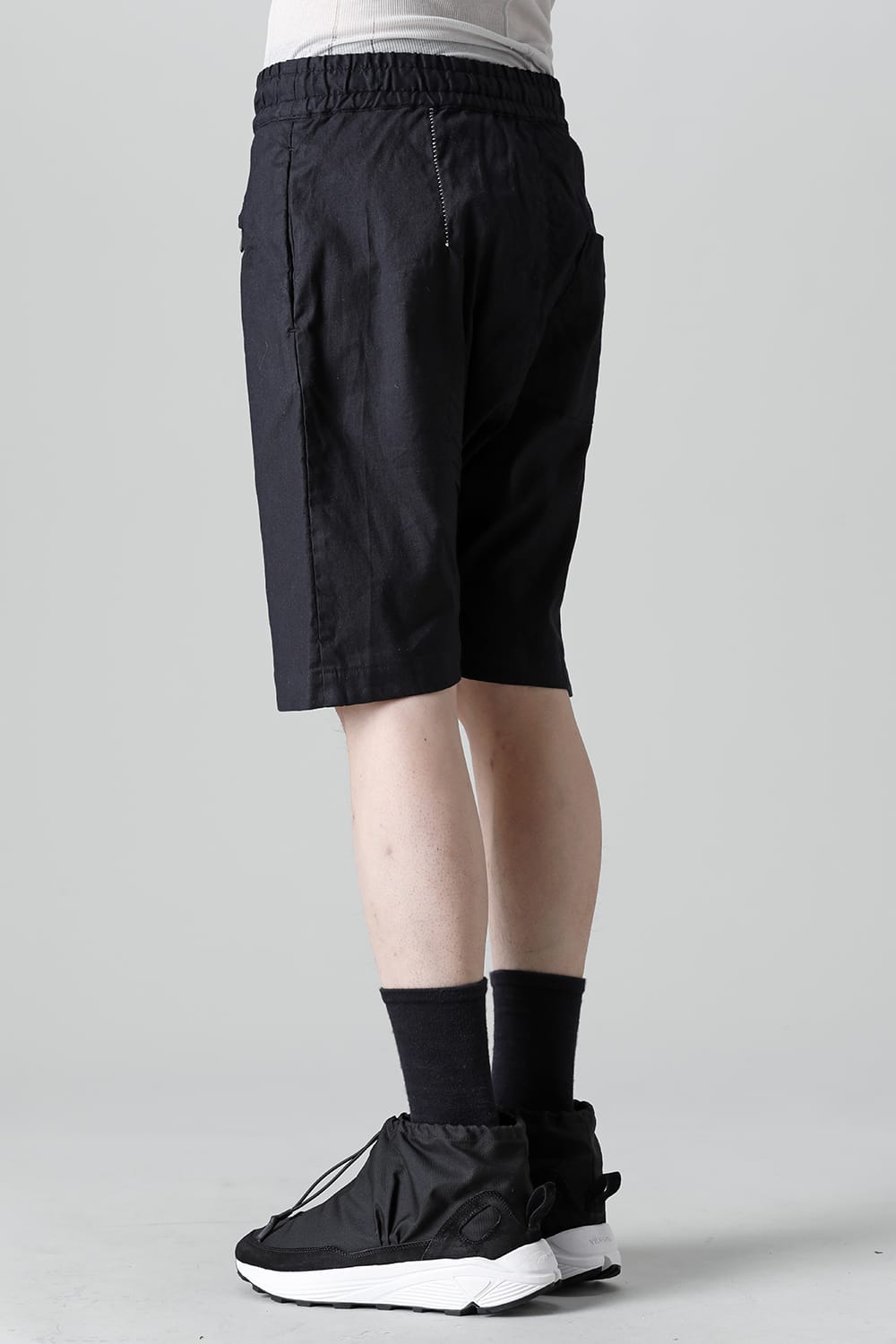 Linen Jersey Moto Shorts D.Navy