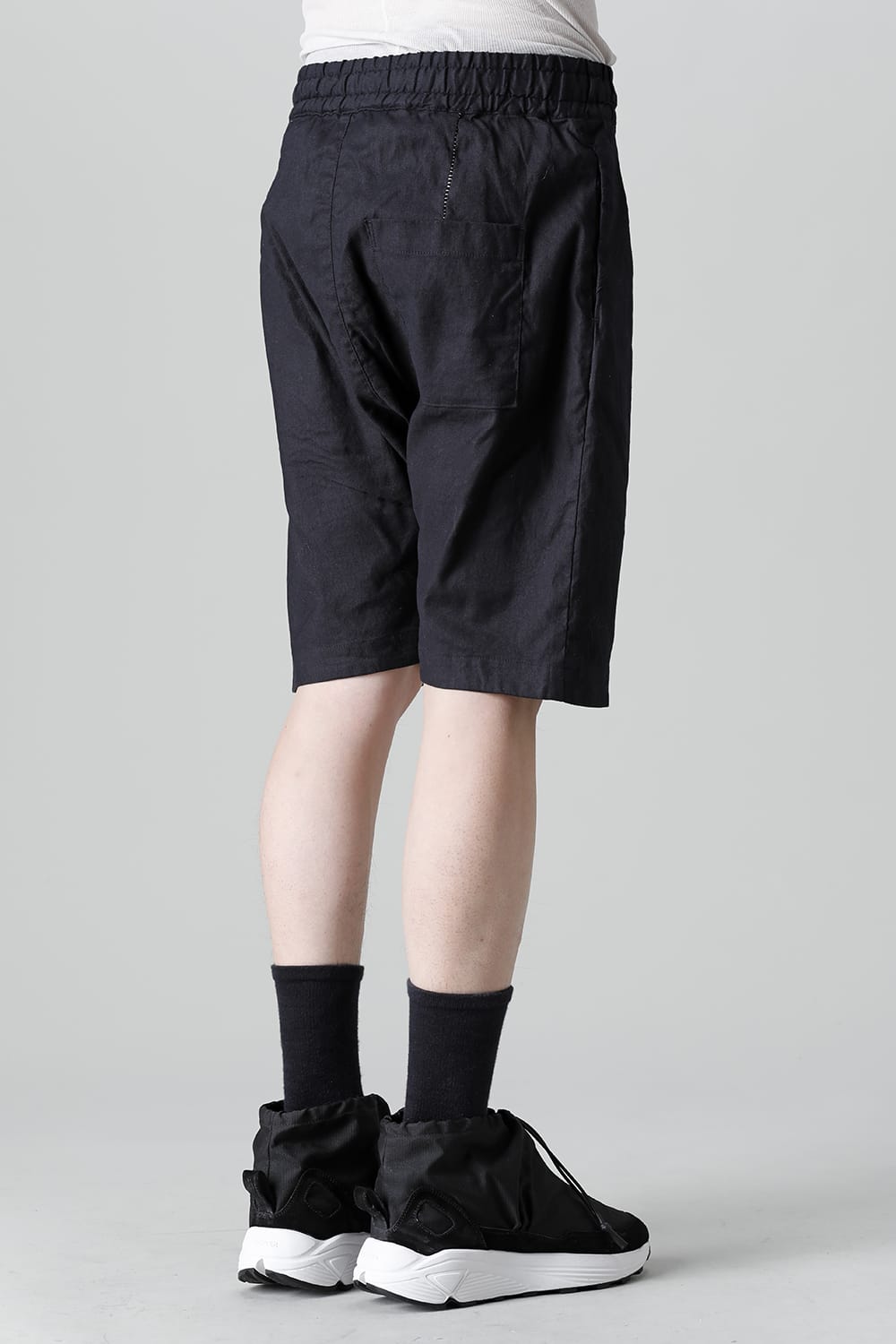 Linen Jersey Moto Shorts D.Navy