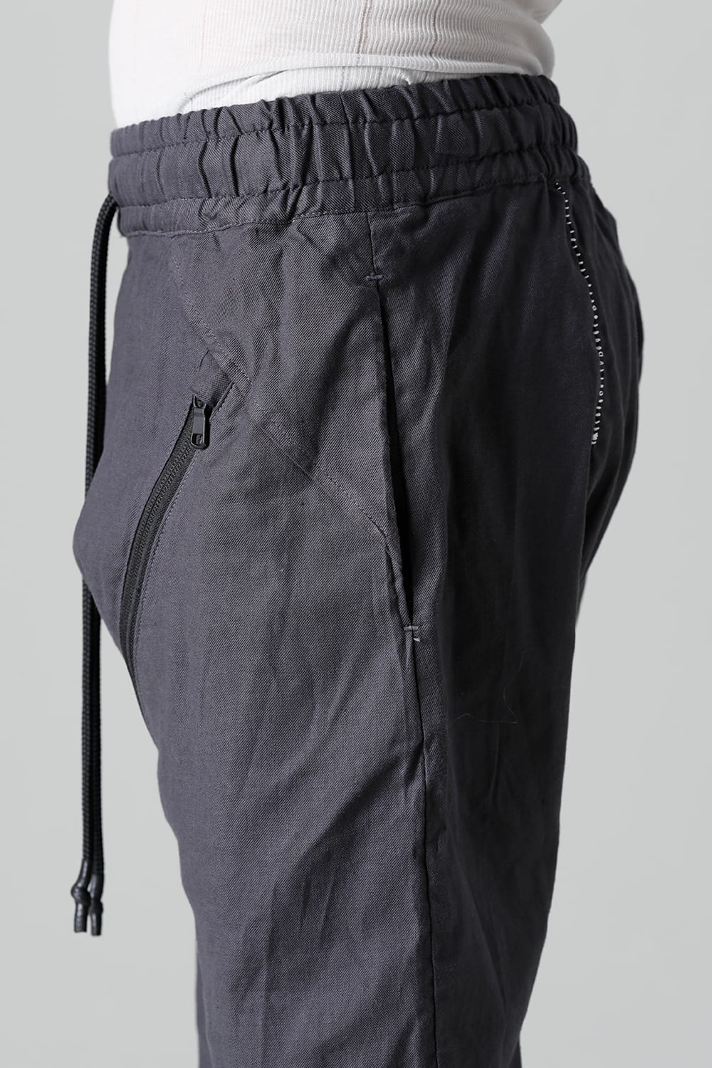 Linen Jersey Moto Shorts Graphite Gray