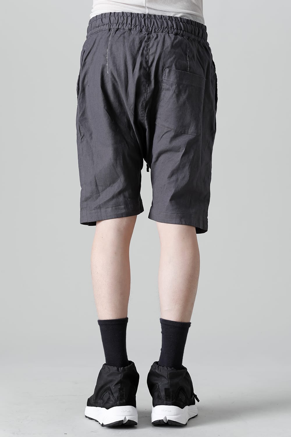 Linen Jersey Moto Shorts Graphite Gray