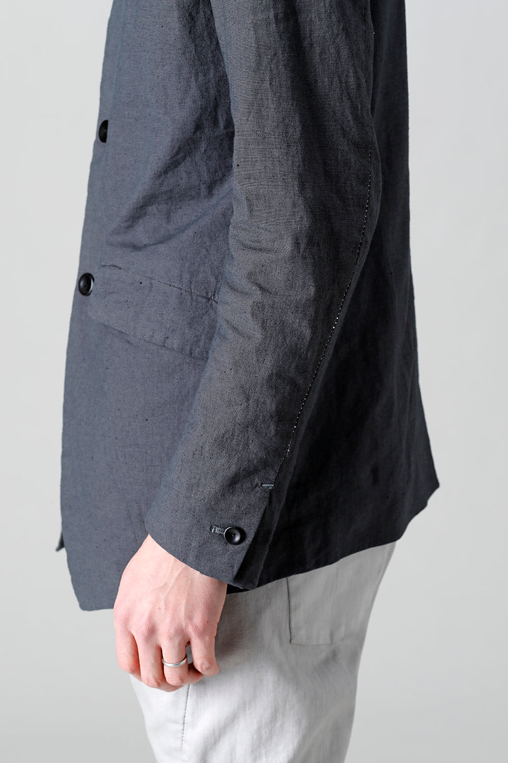 Linen Jersey Jacket Graphite Gray