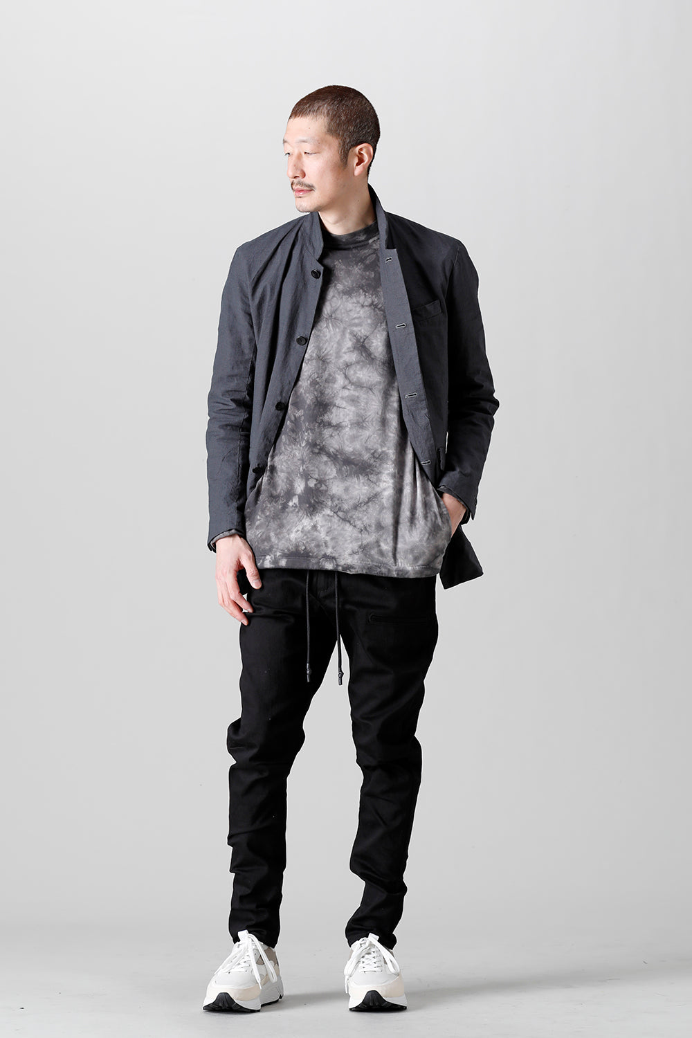 Linen Jersey Jacket Graphite Gray