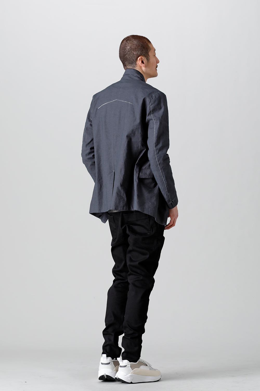 Linen Jersey Jacket Graphite Gray