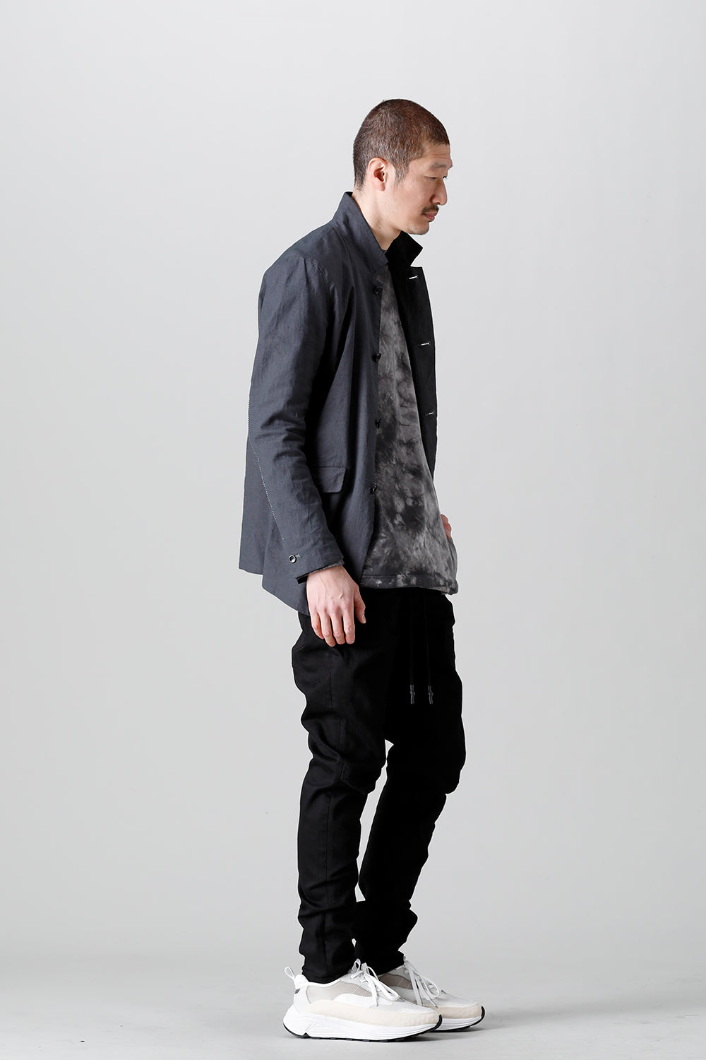 Linen Jersey Jacket Graphite Gray