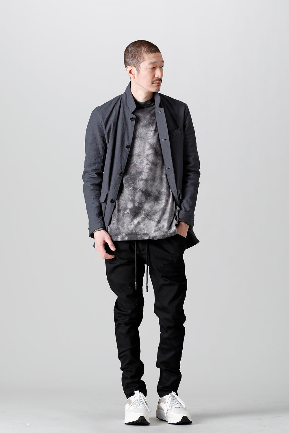 Linen Jersey Jacket Graphite Gray