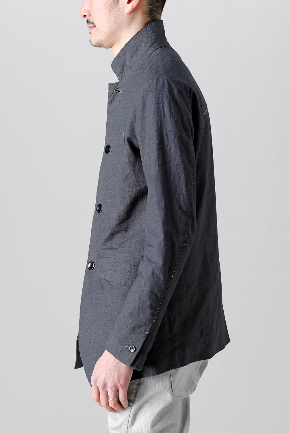 Linen Jersey Jacket Graphite Gray