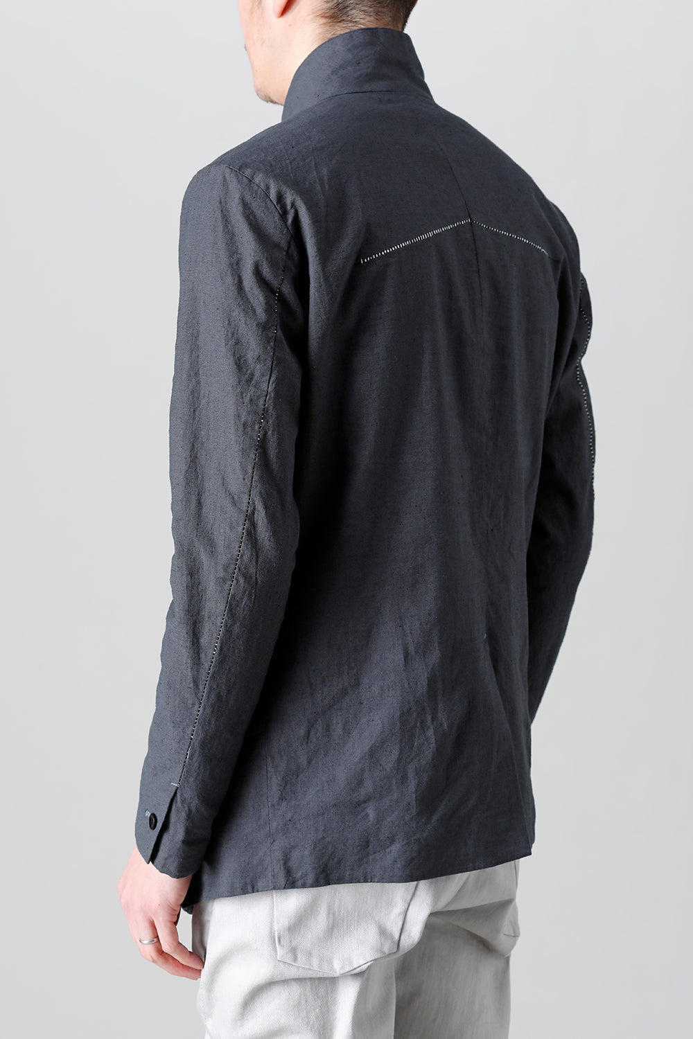 Linen Jersey Jacket Graphite Gray