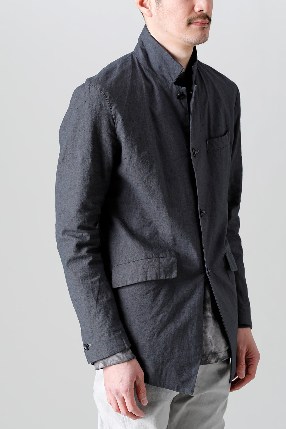 Linen Jersey Jacket Graphite Gray