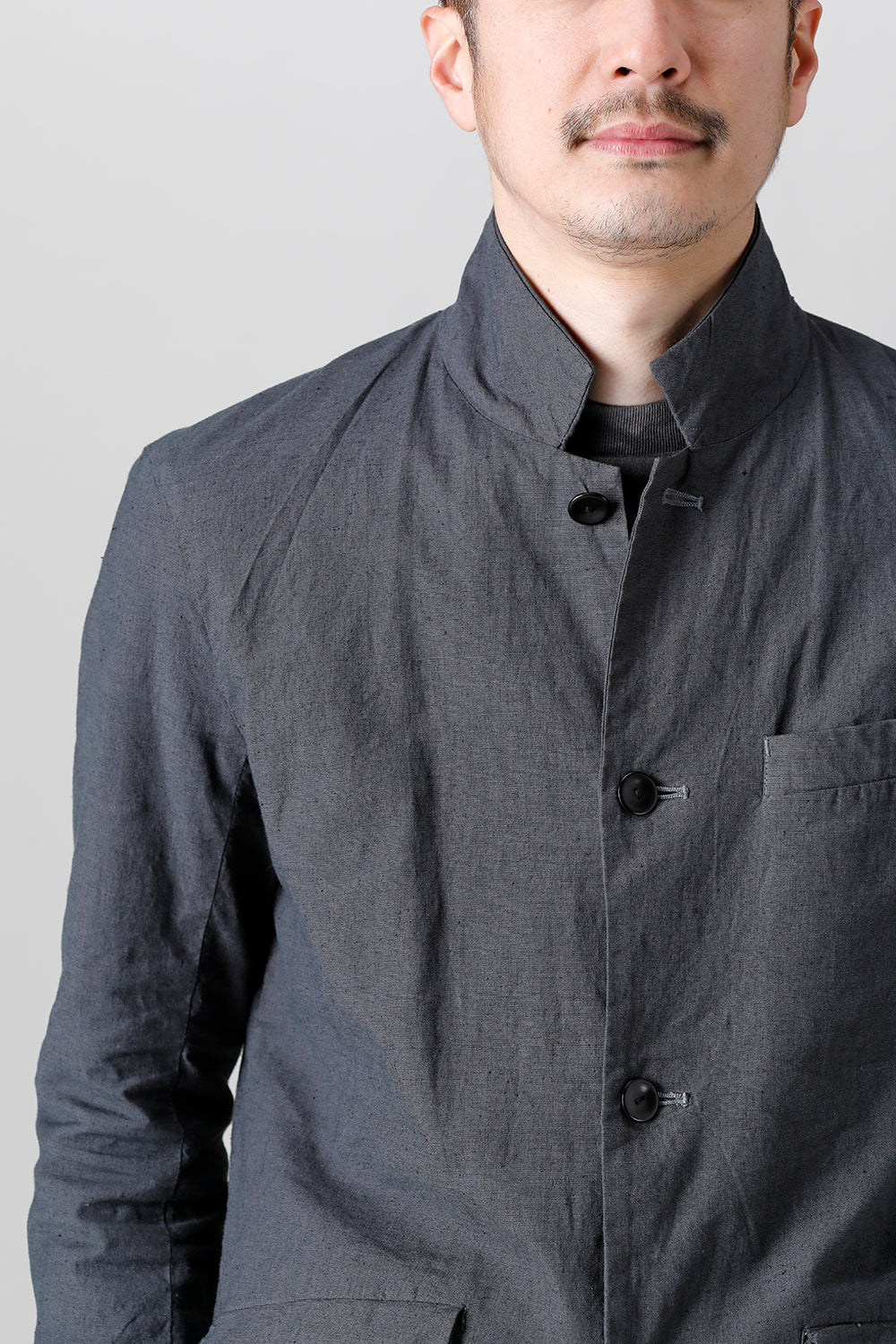 Linen Jersey Jacket Graphite Gray