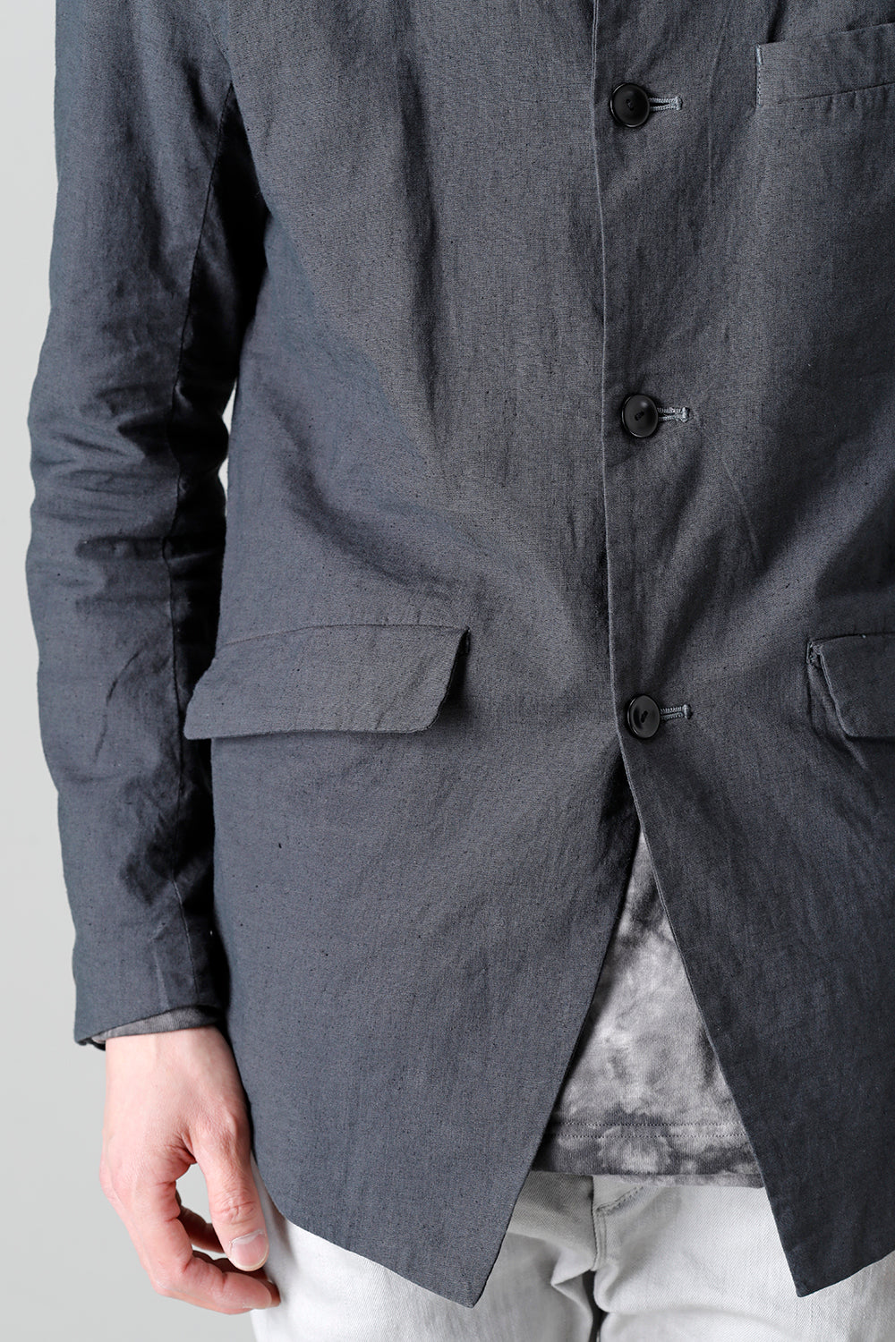 Linen Jersey Jacket Graphite Gray