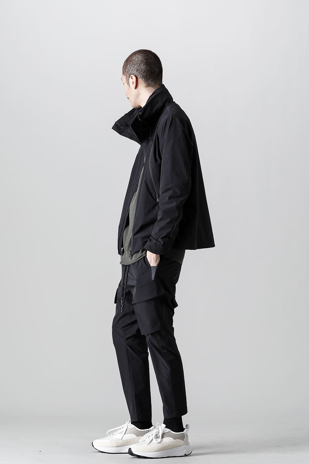 Stand Hoodie Jacket Black