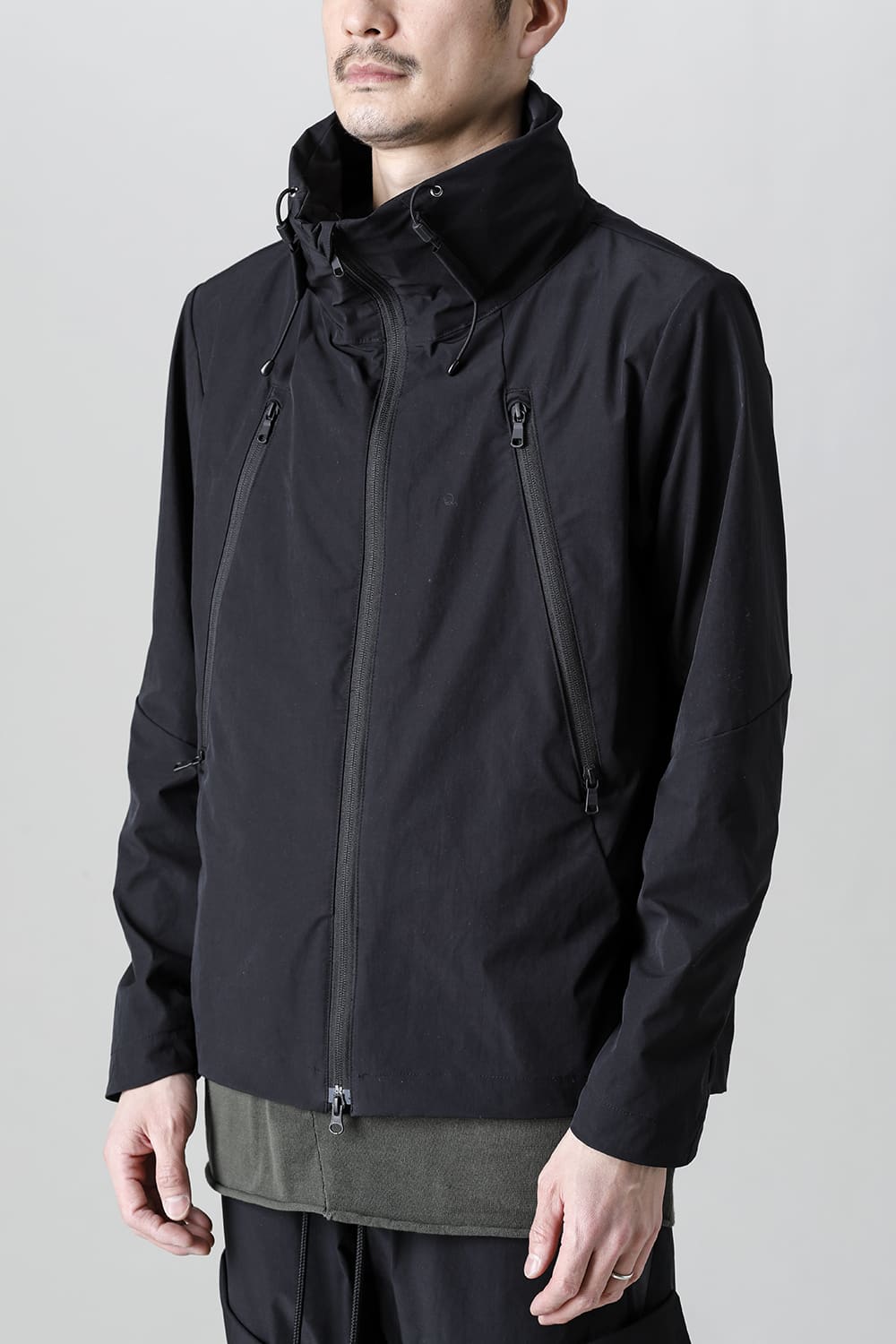 Stand Hoodie Jacket Black