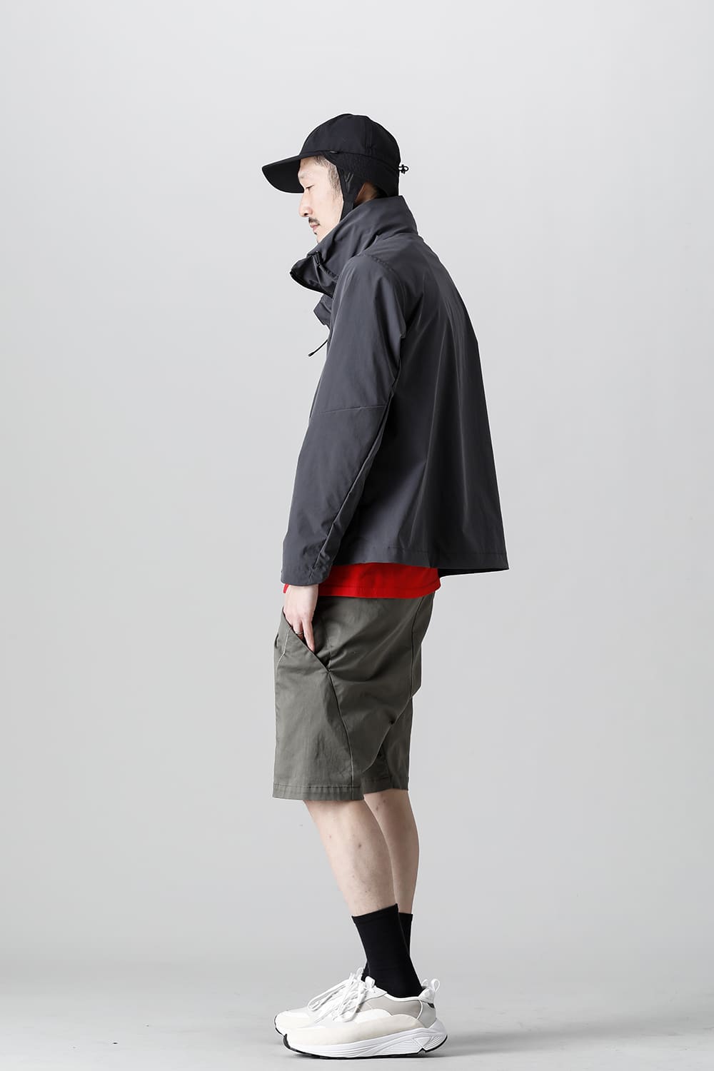 Stand Hoodie Jacket Graphite Gray